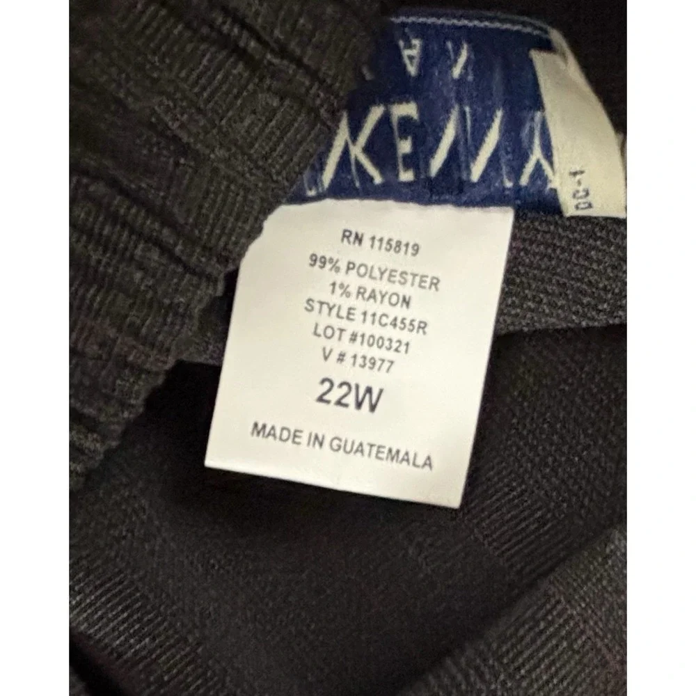 Vintage Donnkenny Woman Size 22W Black Red Plaid Dress Slacks Elastic NWT - Picture 8 of 14